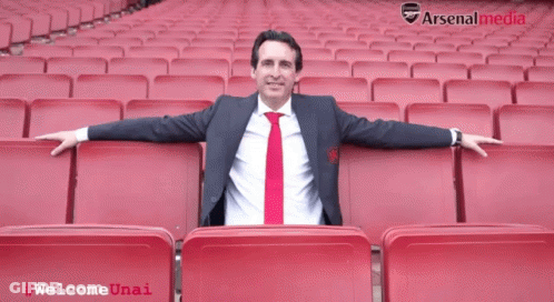 Man In Suit In Empty Stadium Arsenal Media GIF