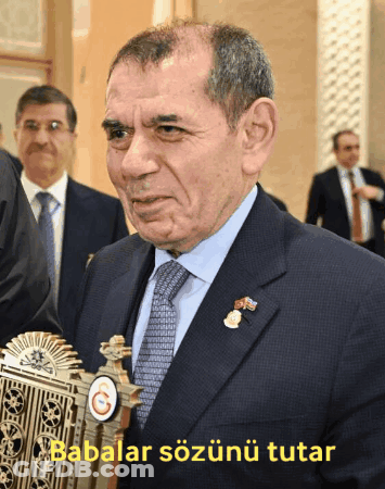 Man In Suit In Front Of Babalar Sign GIF