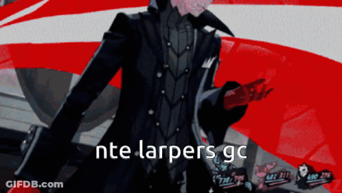 Man In Suit In Front Of Red White Blue Background Saying Nte-Larpers Gc GIF