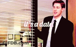 Man In Suit In Front Of Window Saying It's A Date GIF