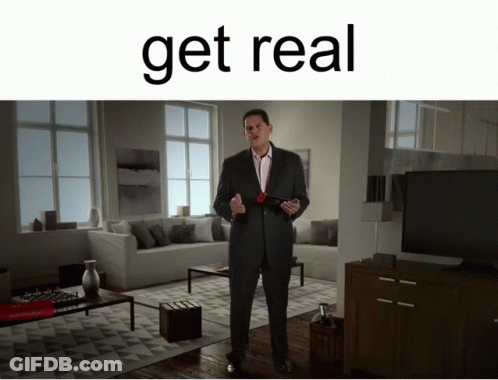 Man In Suit In Living Room Get Real GIF