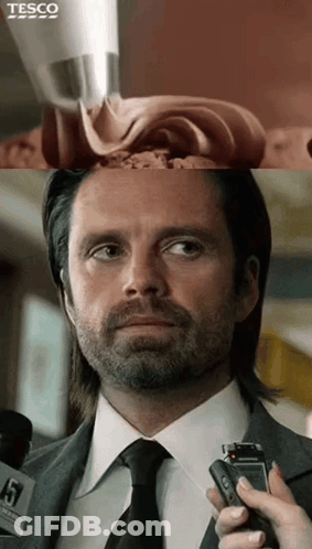 Man In Suit Interviewed By Tesco Representative GIF