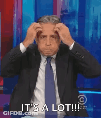 Man In Suit 'It's A Lot' Hands Up GIF