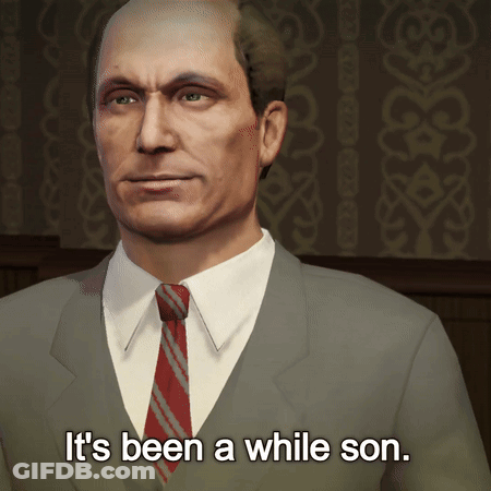 Man In Suit It's Been A While Son GIF