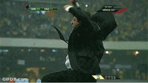 Man In Suit Jumping At Scoreboard Mexico Def GIF