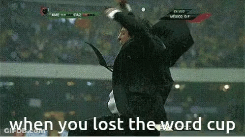 Man In Suit Jumping When You Lost The Word Cup GIF