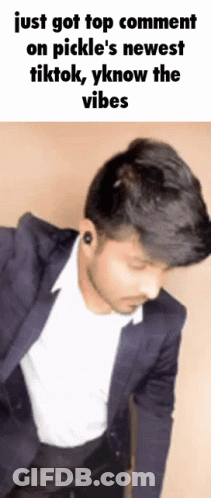 Man In Suit Just Got Top Comment On Pickle's Newest TikTok GIF