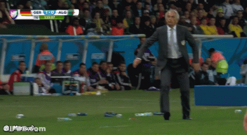 Man In Suit Kicking Soccer Ball GER Vs ALG GIF