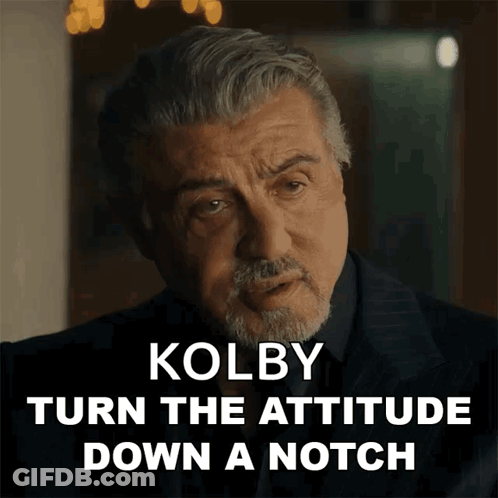 Man In Suit Kolby Turn The Attitude Down A Notch GIF