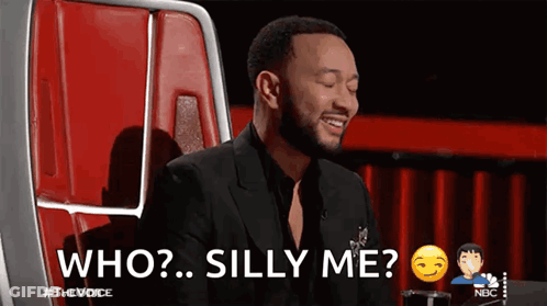 Man In Suit Laughing Asking Who Silly Me GIF