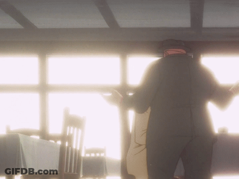 Man In Suit Looking Out Window GIF