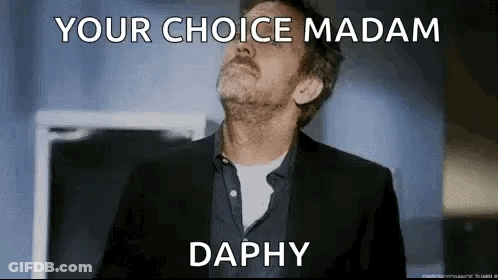 Man In Suit Looking Up With Your Choice Madam Daphy GIF