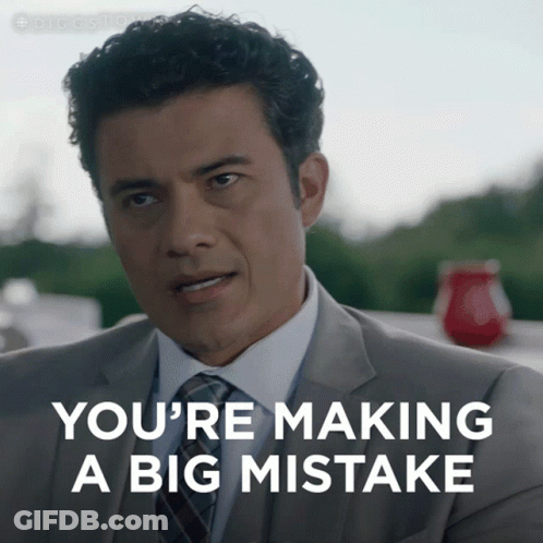 Man In Suit Making Big Mistake GIF