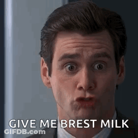 Man In Suit Making Funny Face Asking For Milk GIF