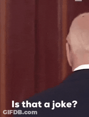 Man In Suit Making Funny Face Asking Is That A Joke GIF