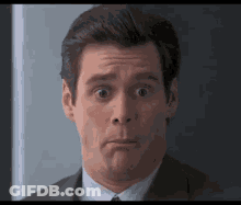 Man In Suit Making Funny Face GIF