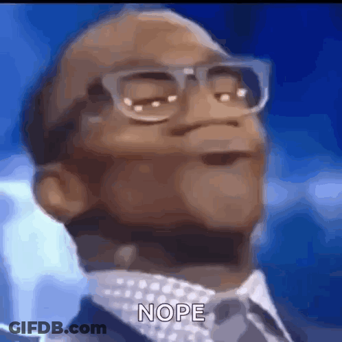 Man In Suit Making Funny Face Nope GIF