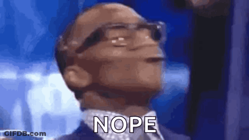 Man In Suit Making Funny Face Nope GIF