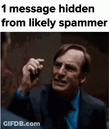 Man In Suit Making Funny Face Saying 1 Message Hidden GIF