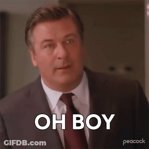 Man In Suit Making Funny Face Saying Oh Boy GIF