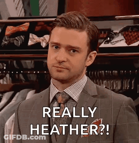 Man In Suit Making Funny Face Saying Really Heather GIF