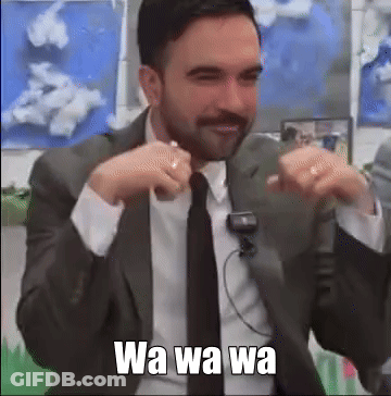Man In Suit Making Funny Face Saying Wa Wa Wa GIF