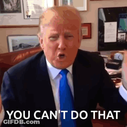 Man In Suit Making Funny Face Saying You Can't Do That GIF