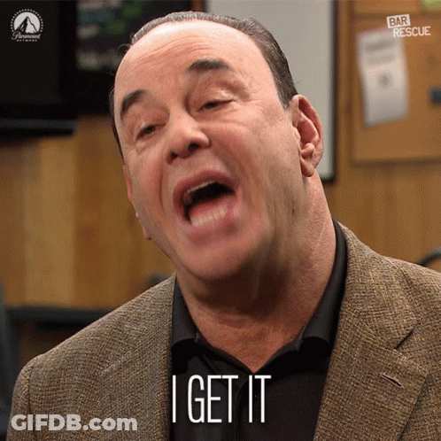 Man In Suit Making Funny Face Says I Get It GIF