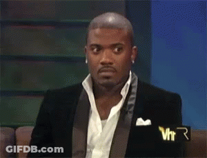 Man In Suit Making Funny Face VTR Logo GIF
