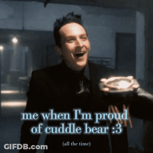 Man In Suit Me Proud Cuddle Bear 3 GIF