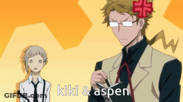 Man In Suit Next To Another With Kiki & Aspen GIF