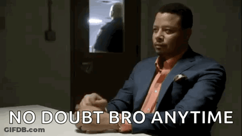Man In Suit No Doubt Bro Anytime GIF