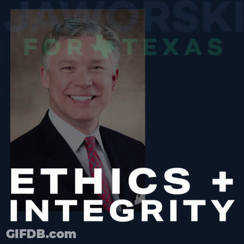 Man In Suit On Ethics And Integrity Poster GIF