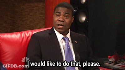 Man In Suit On Red Couch Says I Would Like To Do That Please GIF