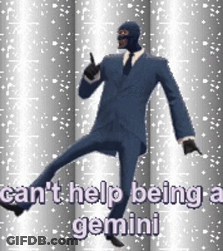 Man In Suit One Leg Can't Help Being Gemini GIF