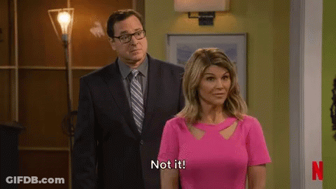 Man In Suit, Pink Woman Says Not It GIF