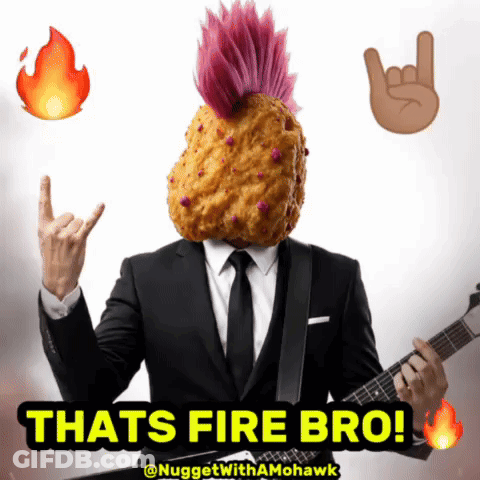 Man In Suit Playing Guitar Saying Thats Fire Bro GIF