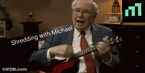 Man In Suit Playing Guitar Shredding With Michael GIF