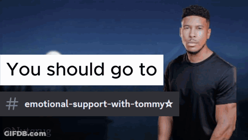 Man In Suit Pointing At B.O.S.S Support Group GIF