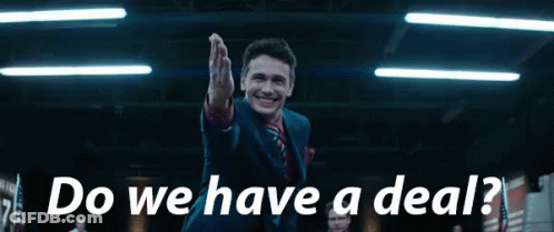 Man In Suit Pointing At Deal GIF