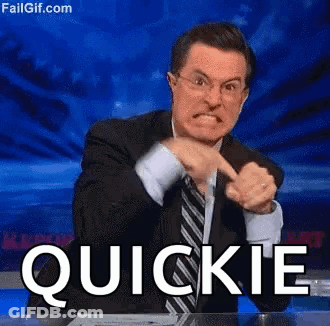 Man In Suit Pointing At Quickie GIF