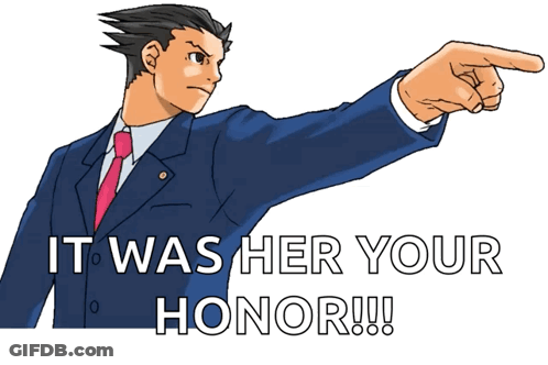 Man In Suit Pointing It Was Her Your Honor GIF