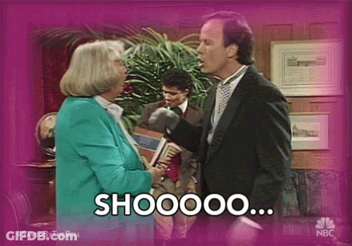 Man In Suit Pointing Up Saying One Condition GIF