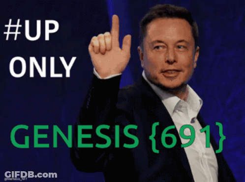 Man In Suit Pointing Up #Up Only Genesis ( 691 ) GIF