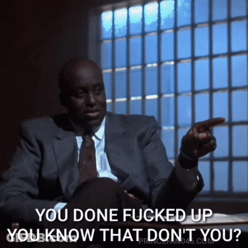 Man In Suit Pointing You Done Fucked Up You Know That Don't You GIF