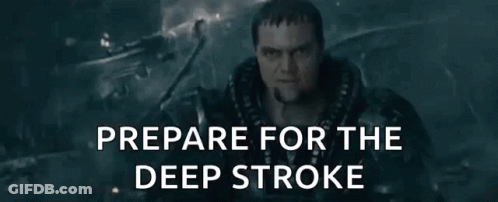 Man In Suit Prepares Deep Stroke In Dark GIF