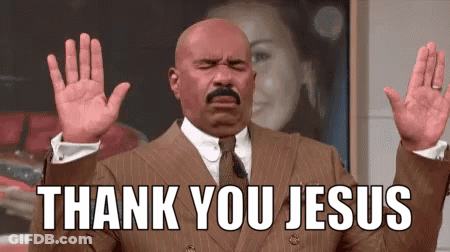 Man In Suit Raising Hands Saying Thank You Jesus GIF