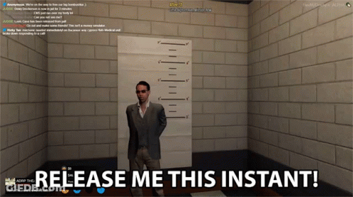 Man In Suit Release Me This Instant GIF