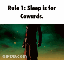 Man In Suit Rule 1 Sleep For Cowards GIF