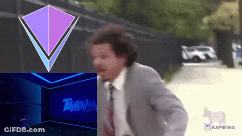 Man In Suit Running Past Team 3 Sign GIF